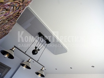 двухуровневые натяжные потолки для кухни 18
